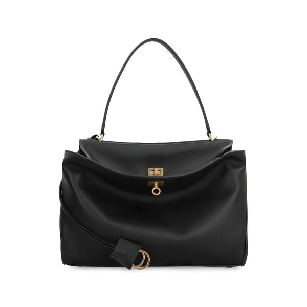 Balenciaga Bags- Balenciaga Black Shoulder Bags Women Luxury Designer Leather Handbag