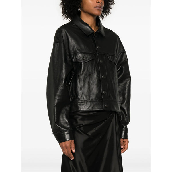 Balenciaga Jackets- Balenciaga Black Jackets - Leather Jackets Women Luxury Designer Outerwear Jacket