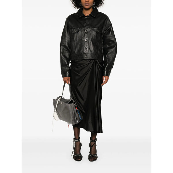 Balenciaga Jackets- Balenciaga Black Jackets - Leather Jackets Women Luxury Designer Outerwear Jacket