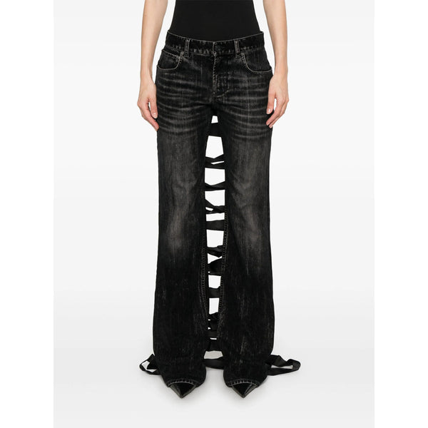 Balenciaga Jeans- Balenciaga Black Denim - Straight-Leg Jeans Women Premium Designer Denim Jeans