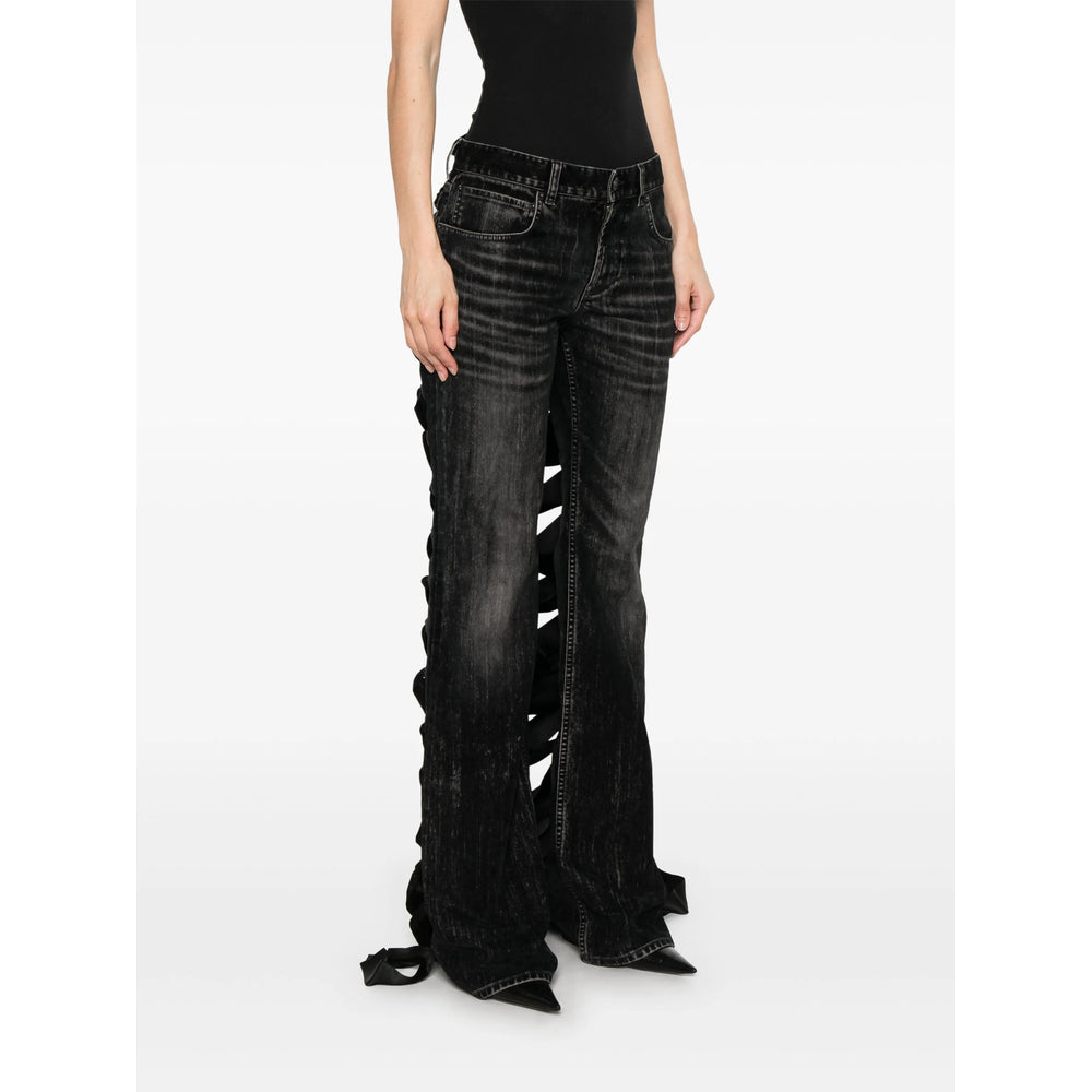 Balenciaga Jeans- Balenciaga Black Denim - Straight-Leg Jeans Women Premium Designer Denim Jeans