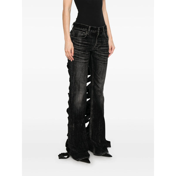 Balenciaga Jeans- Balenciaga Black Denim - Straight-Leg Jeans Women Premium Designer Denim Jeans