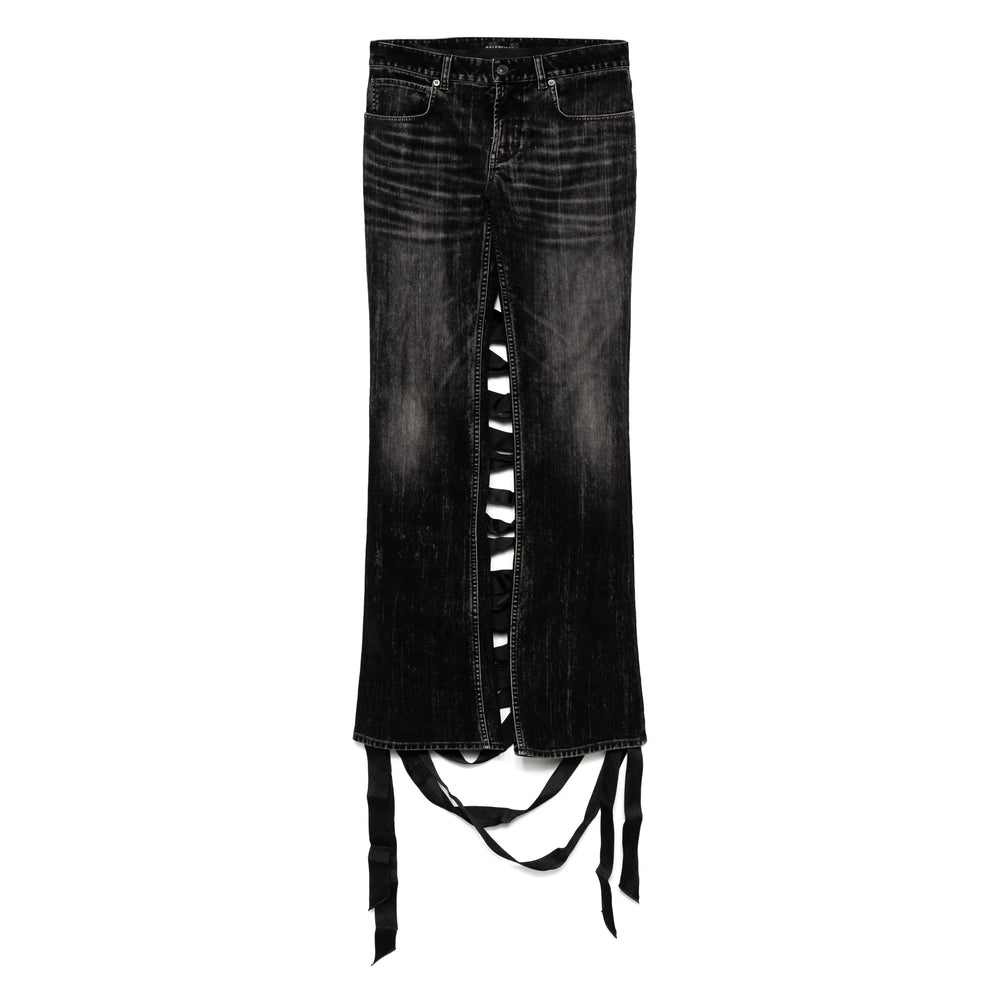 Balenciaga Jeans- Balenciaga Black Denim - Straight-Leg Jeans Women Premium Designer Denim Jeans