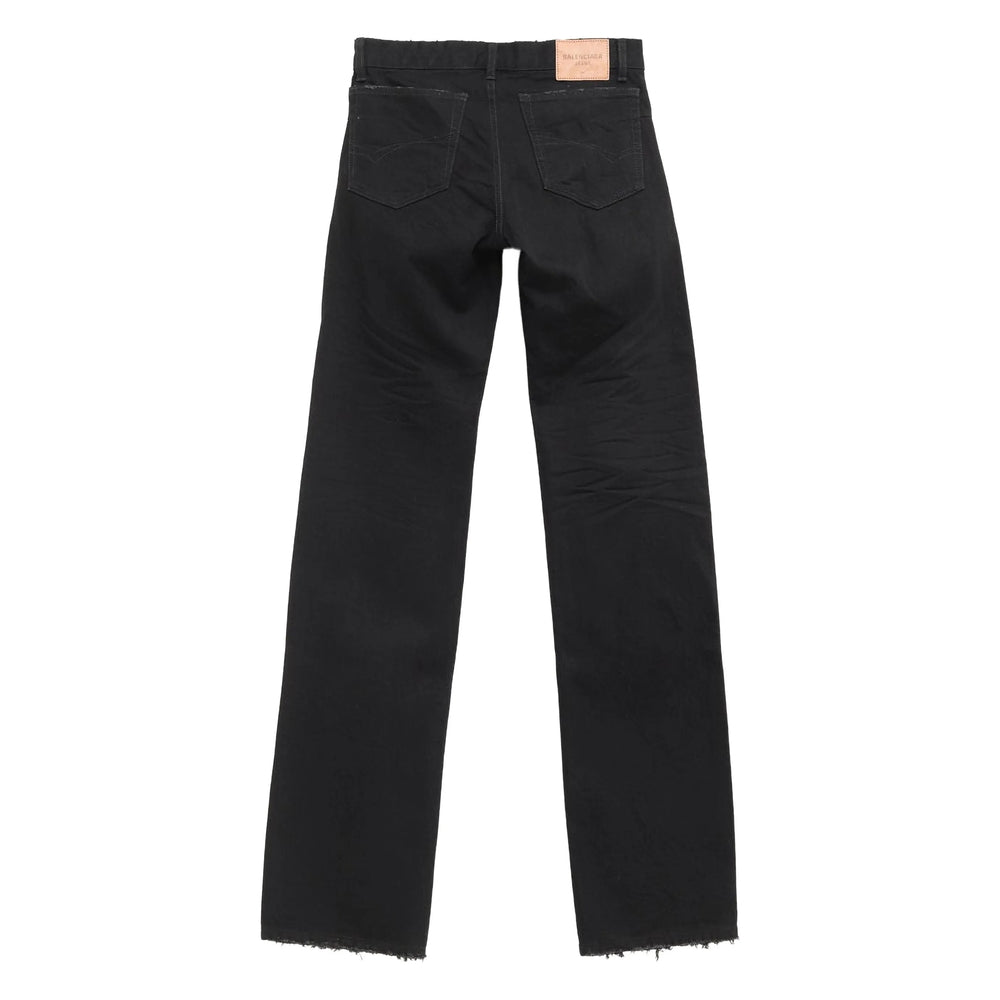 Balenciaga Jeans- Balenciaga Black Denim - Wide-Leg Jeans Men Classic Everyday Designer Jeans