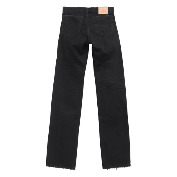 Balenciaga Jeans- Balenciaga Black Denim - Wide-Leg Jeans Men Classic Everyday Designer Jeans