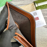 Side view of crisp structured handbag