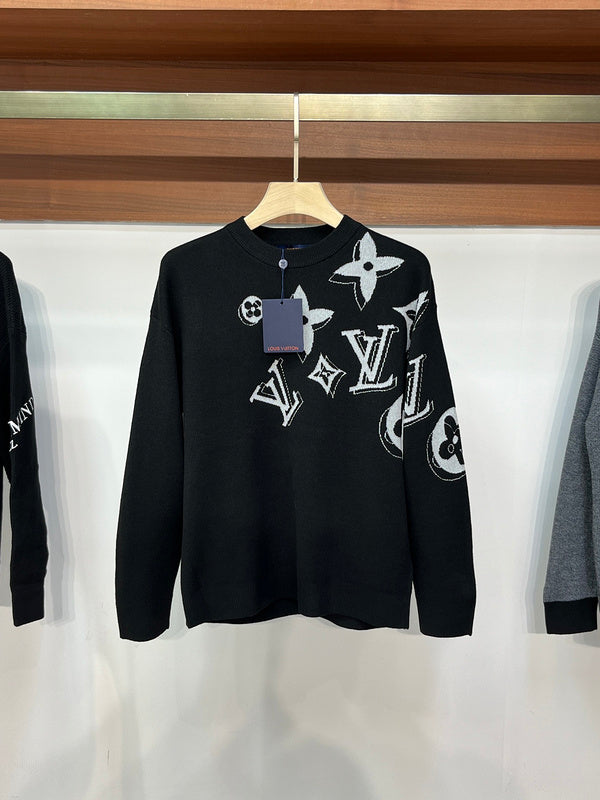 Back view of Louis Vuitton luxury clothing with monogram-inspired silhouette