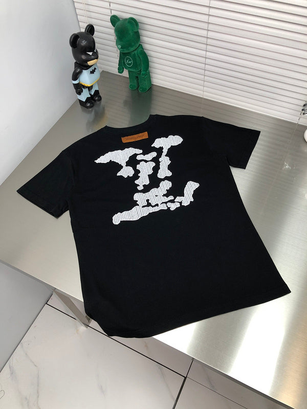 Front view of Louis Vuitton cotton t-shirt with monogram-inspired silhouette
