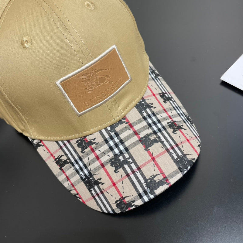 Close-up detail view of Burberry unisex cap