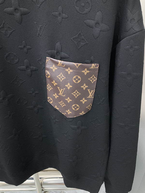 Front view of Louis Vuitton luxury clothing with runway-inspired design