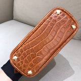 Sleek bag shown from front angle