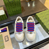 Gucci clean off-white luxury sneakers view 7 bold athletic profile