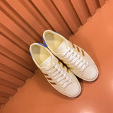 Gucci neutral cream luxury sneakers view 7 minimalist modern build