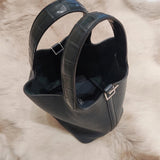  polished shopper bag detail view showing craftsmanship