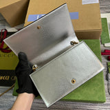 Side profile of sleek polished women's handbag – women's designer-style accessory