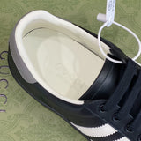 Gucci crisp white luxury sneakers view 4 heritage-inspired look