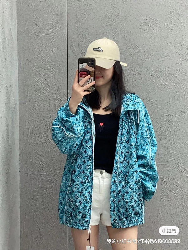 Front view of Louis Vuitton luxury clothing with contemporary cut