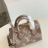 Handle and strap detail of elevated statement women's handbag – women's designer-style accessory