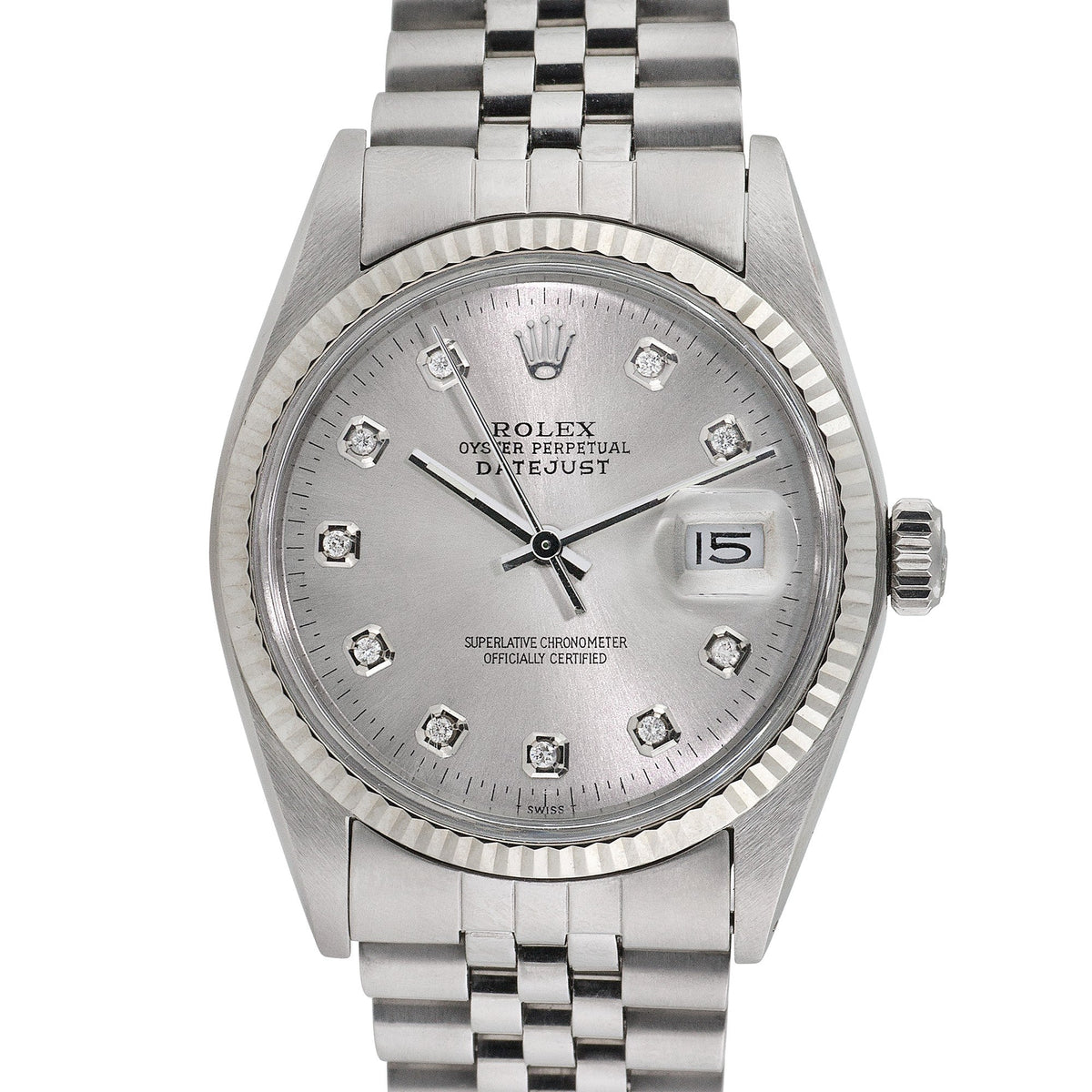 Side view of Rolex men's watch