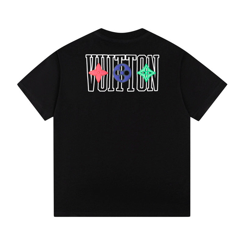 Full styled look of Louis Vuitton cotton t-shirt with everyday silhouette