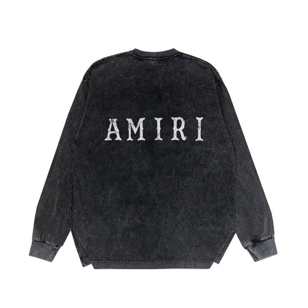 Close-up of Amiri hoodie craftsmanship