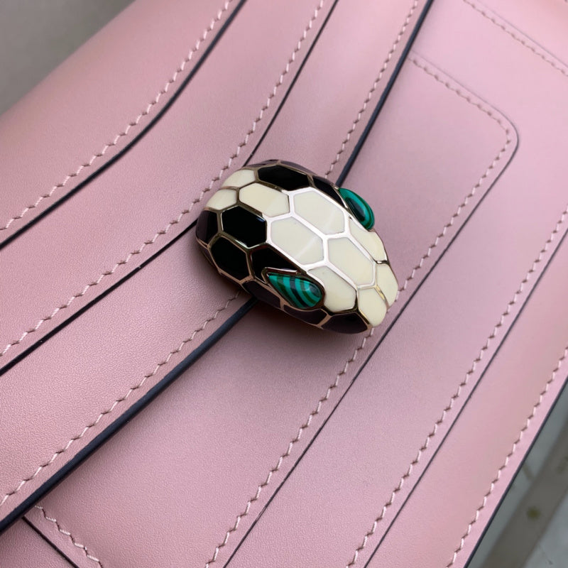 Sophisticated Faux Leather Handbag - Polished Finish | Women's Luxury Handbag #1670 - styled full view (image 7) of designer-inspired handbag
