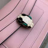 Sophisticated Faux Leather Handbag - Polished Finish | Women's Luxury Handbag #1670 - styled full view (image 7) of designer-inspired handbag