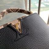 Back view of chic signature women's handbag – women's everyday handbag