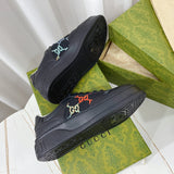 Gucci all-black luxury sneakers view 7 heritage-inspired look
