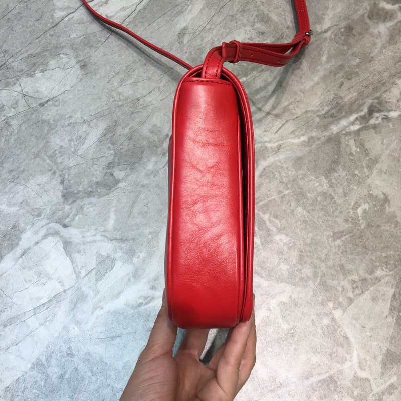Statement Faux Leather Handbag - Modern Structured Build | Women's Statement Accessory #1061 - back view (image 4) of designer-inspired handbag