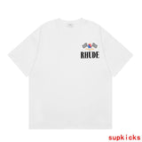 Back view of Rhude luxury clothing with relaxed-fit cut