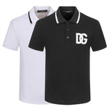 Back view of Polo cotton polo shirt with logo-detail design