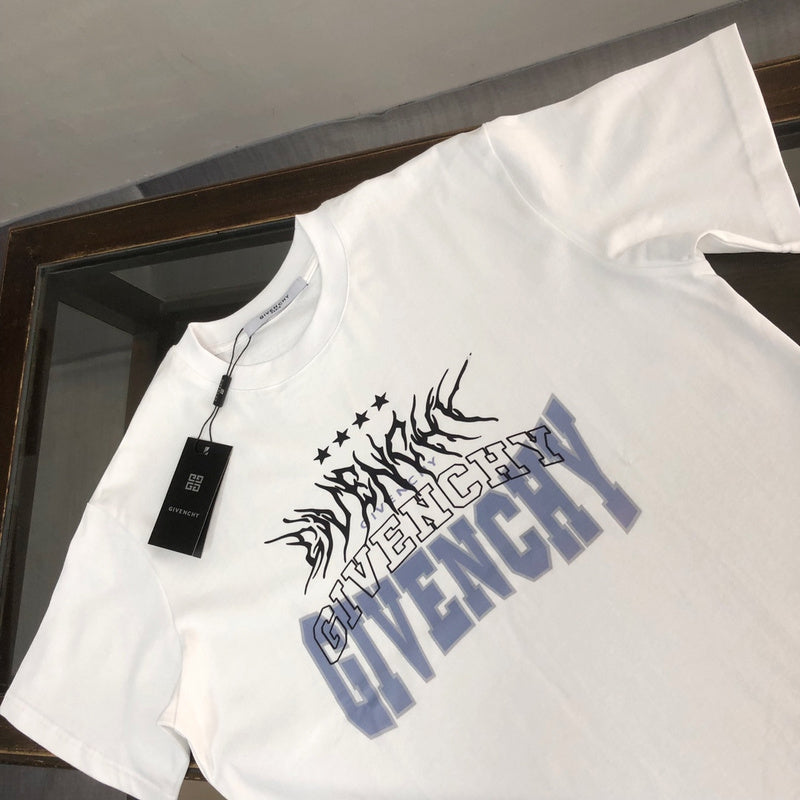 Close-up detail shot of Givenchy luxury clothing with relaxed-fit cut