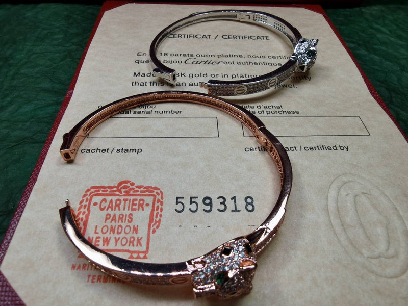 Side view of Cartier unisex jewelry piece