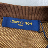 Back view of Louis Vuitton luxury clothing with monogram-inspired silhouette