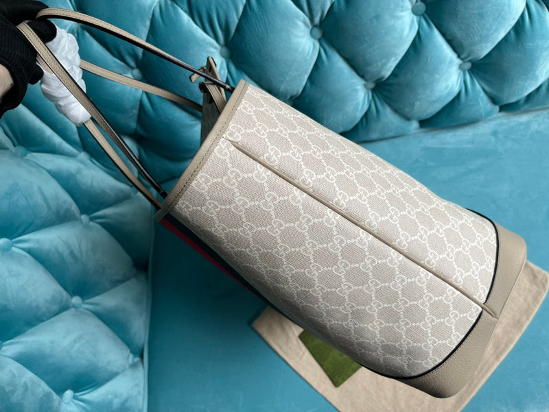 Close-up detail of modern signature women's handbag – women's designer-style accessory