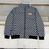 Front view of Gucci luxury clothing with logo-detail design