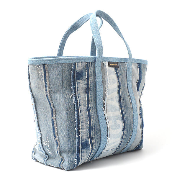 Balenciaga designer tote bag denim closeup detail