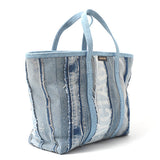 Balenciaga designer tote bag denim closeup detail