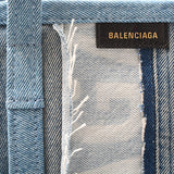 Balenciaga designer tote bag denim closeup detail