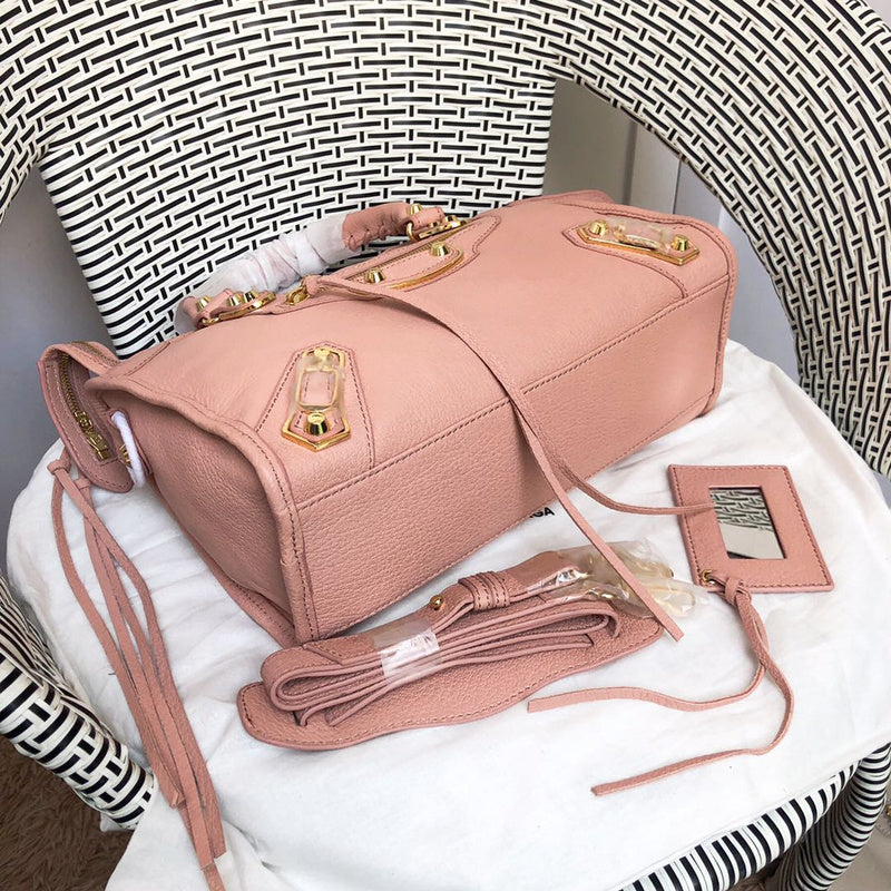 Back view of chic structured women's handbag – women's everyday handbag