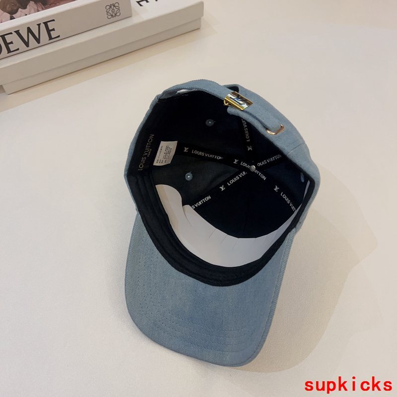 Close-up detail view of Louis Vuitton unisex cap