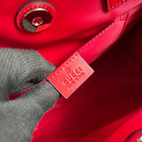 Close-up detail of understated bag design