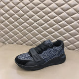 Burberry Burgundy Low-Top Sneakers - Heel Detail View