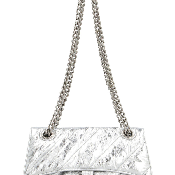 Balenciaga Bags- BALENCIAGA Crushed Leather Mini Handbag with Chain Elegant Everyday Designer Handbag