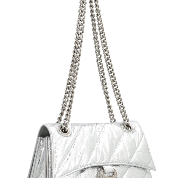 Balenciaga Bags- BALENCIAGA Crushed Leather Mini Handbag with Chain Elegant Everyday Designer Handbag