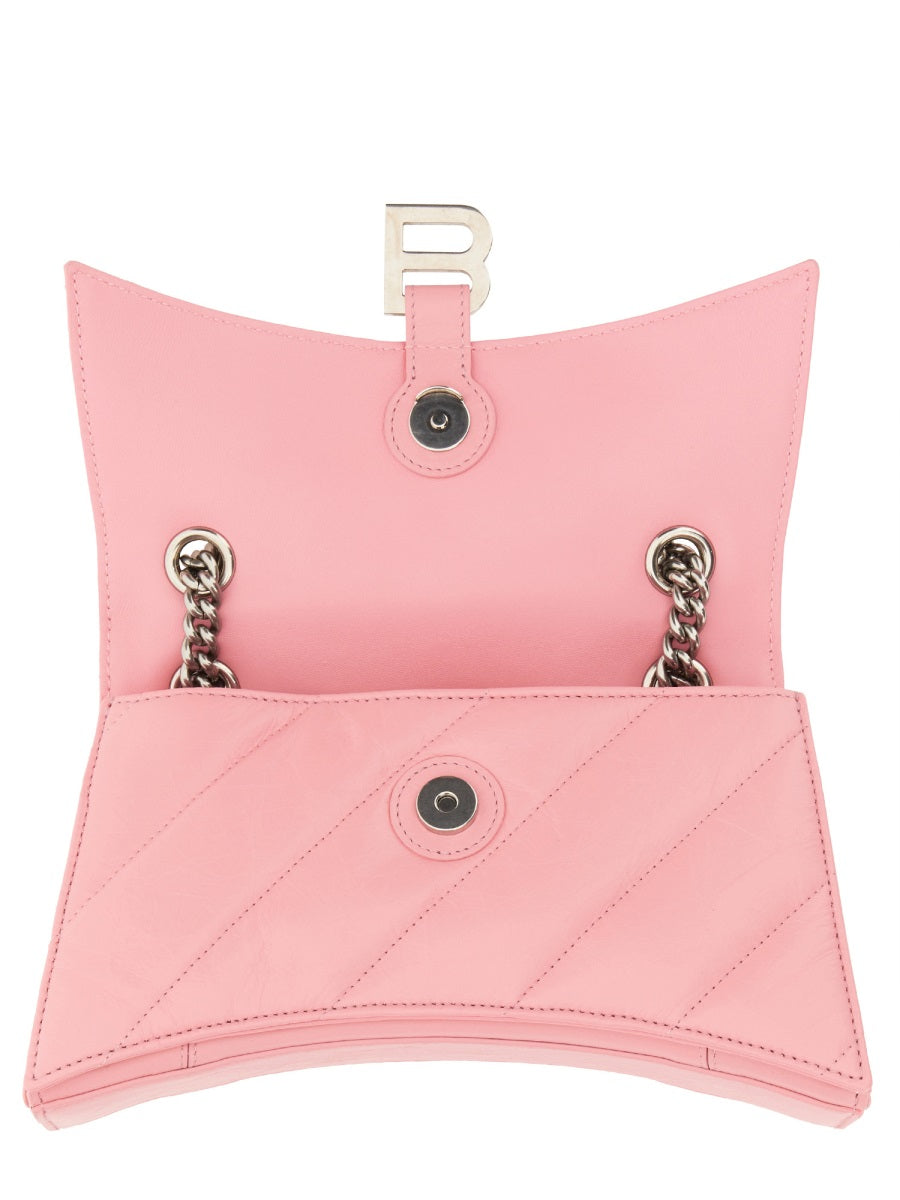 Close-up of Balenciaga shoulder bags hardware and fine stitching
