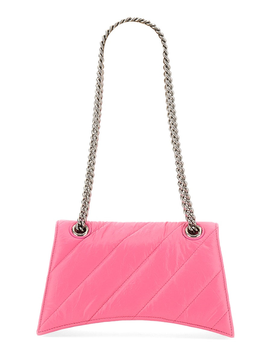Close-up of Balenciaga shoulder bags hardware and fine stitching