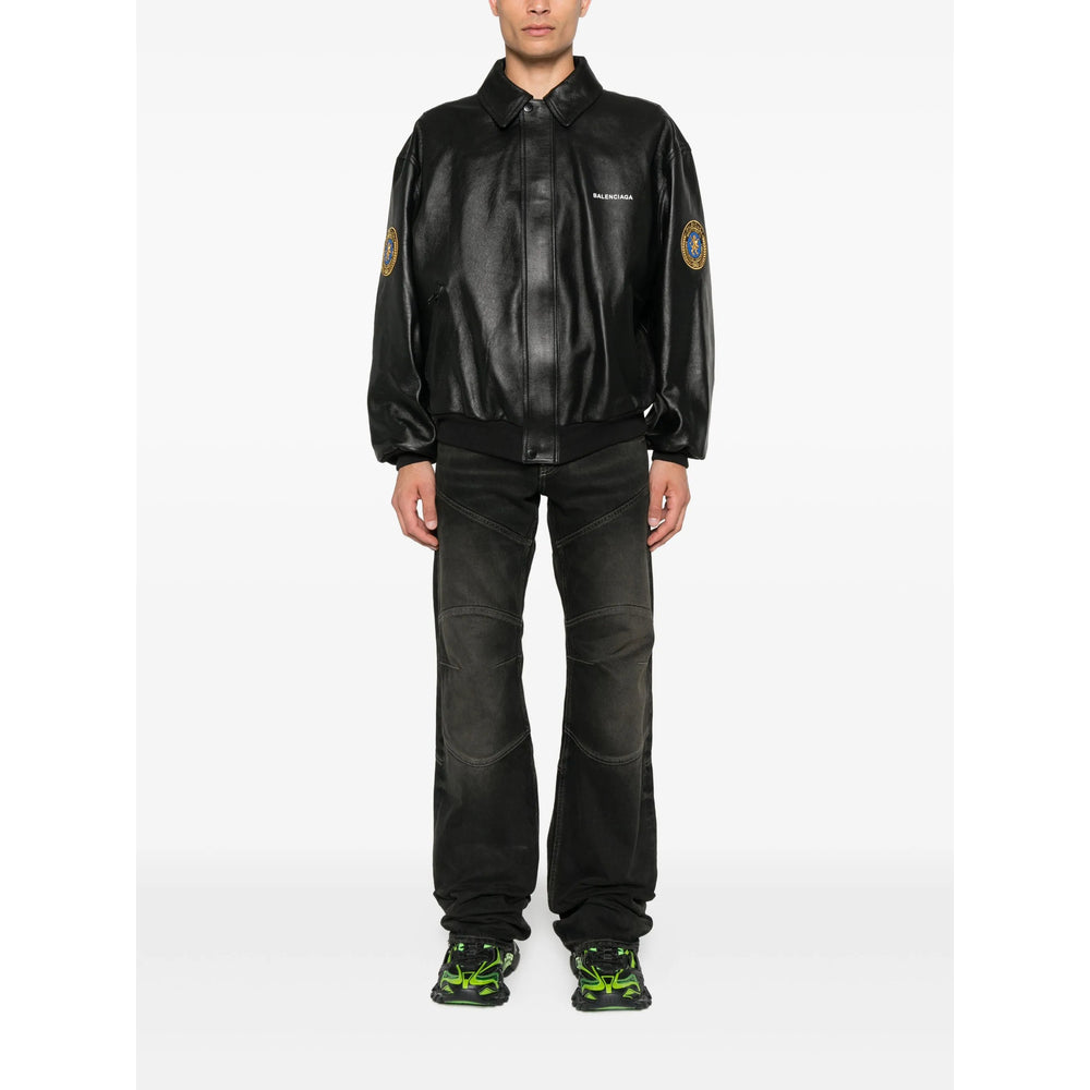 Balenciaga Jackets- Balenciaga Black Jackets - Bomber Jackets Men Stylish Everyday Designer Outerwear