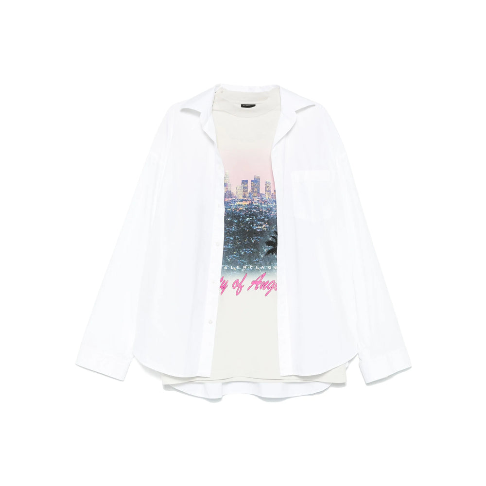 Balenciaga Tops? Balenciaga White Shirts Men Elegant Everyday Designer Top
